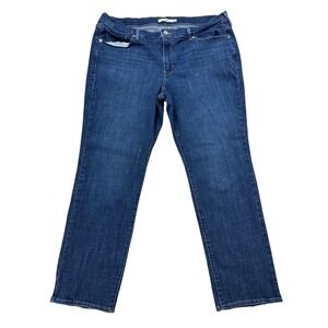 Levi's Classic Straight Jeans Womens 18W Blue Excellent Mid Rise Denim